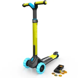 BERG NEXO Kinderroller 3-Rad klappbar LED Magnet lime