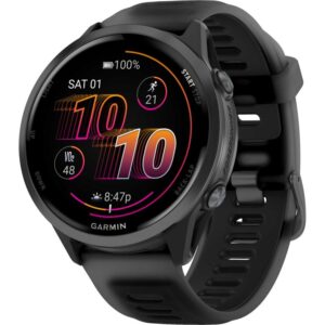 Garmin Forerunner 570 GPS Smartwatch 47mm Schwarz/Schiefergrau AMOLED 1,4 Zoll Aluminium