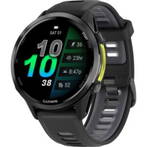 Garmin Forerunner 970 GPS Multisport-Smartwatch Titan DLC schwarz-carbon 1,4 Zoll AMOLED