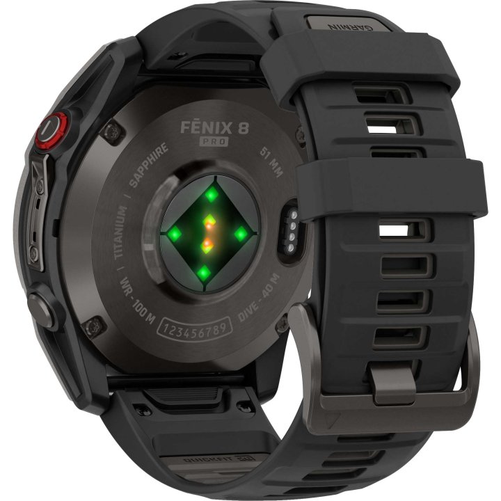 Garmin fenix 8 Pro AMOLED Sapphire GPS Smartwatch 51mm Schwarz Titan DLC inReach LTE – Bild 4